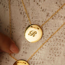 Initial Lune Necklace